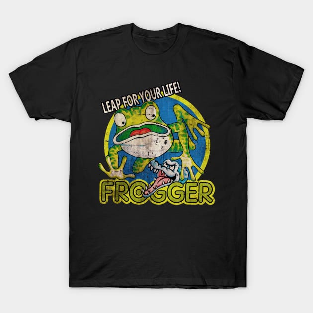 Frogger Leap For Your Life // 1980s Arcade T-Shirt by Kiranamaraya